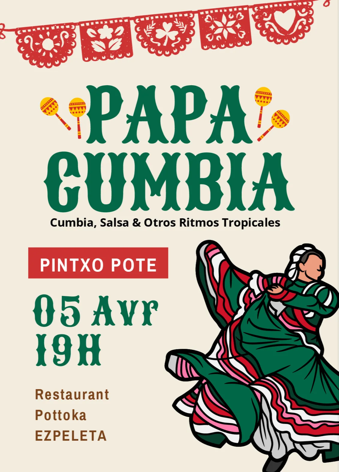 PAPA CUMBIA X POTTOKA = pintxo pote